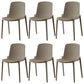Modern Plastic Chair Parsons Chair in Matte Finish for Kitchen Camel 6 Piece Set Clearhalo 'Dining Chairs' 'Dining Tables & Seating' 'dining_chair' 'furn' 'furn_dining_chair' 'Furniture' 'Kitchen & Dining Furniture' 5435009