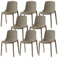 Modern Plastic Chair Parsons Chair in Matte Finish for Kitchen Camel 8 Piece Set Clearhalo 'Dining Chairs' 'Dining Tables & Seating' 'dining_chair' 'furn' 'furn_dining_chair' 'Furniture' 'Kitchen & Dining Furniture' 5435010