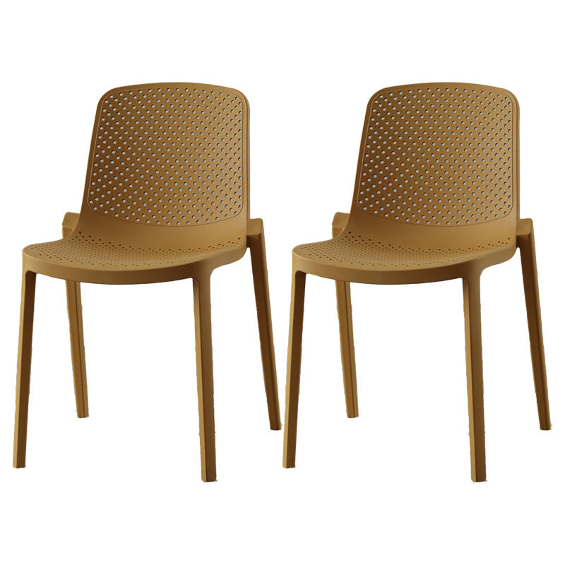 Modern Plastic Chair Parsons Chair in Matte Finish for Kitchen Ginger 2 Piece Set Clearhalo 'Dining Chairs' 'Dining Tables & Seating' 'dining_chair' 'furn' 'furn_dining_chair' 'Furniture' 'Kitchen & Dining Furniture' 5435011