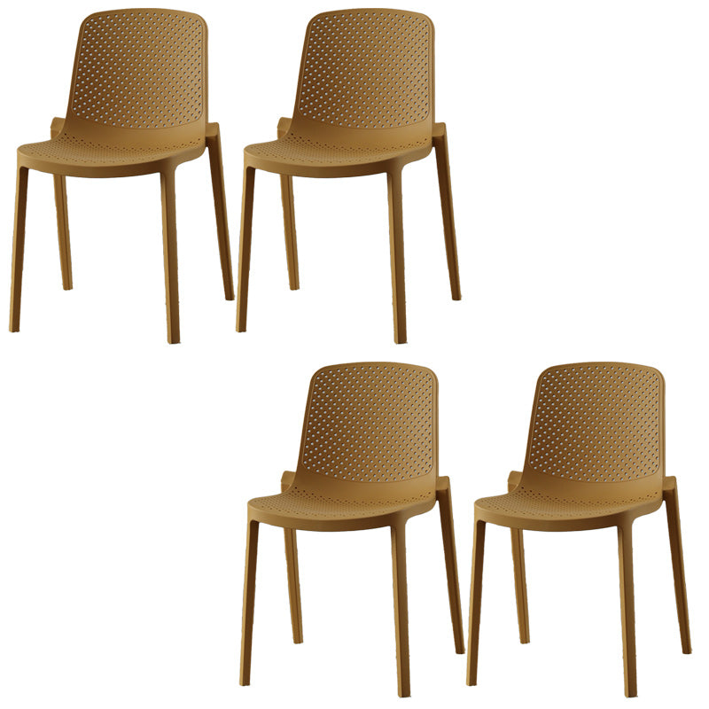 Modern Plastic Chair Parsons Chair in Matte Finish for Kitchen Ginger 4 Piece Set Clearhalo 'Dining Chairs' 'Dining Tables & Seating' 'dining_chair' 'furn' 'furn_dining_chair' 'Furniture' 'Kitchen & Dining Furniture' 5435012