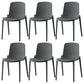 Modern Plastic Chair Parsons Chair in Matte Finish for Kitchen White-Gray 6 Piece Set Clearhalo 'Dining Chairs' 'Dining Tables & Seating' 'dining_chair' 'furn' 'furn_dining_chair' 'Furniture' 'Kitchen & Dining Furniture' 5435017