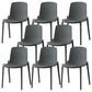 Modern Plastic Chair Parsons Chair in Matte Finish for Kitchen White-Gray 8 Piece Set Clearhalo 'Dining Chairs' 'Dining Tables & Seating' 'dining_chair' 'furn' 'furn_dining_chair' 'Furniture' 'Kitchen & Dining Furniture' 5435018