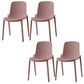 Modern Plastic Chair Parsons Chair in Matte Finish for Kitchen Gray-Pink 4 Piece Set Clearhalo 'Dining Chairs' 'Dining Tables & Seating' 'dining_chair' 'furn' 'furn_dining_chair' 'Furniture' 'Kitchen & Dining Furniture' 5435024