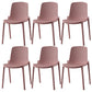 Modern Plastic Chair Parsons Chair in Matte Finish for Kitchen Gray-Pink 6 Piece Set Clearhalo 'Dining Chairs' 'Dining Tables & Seating' 'dining_chair' 'furn' 'furn_dining_chair' 'Furniture' 'Kitchen & Dining Furniture' 5435025