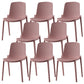 Modern Plastic Chair Parsons Chair in Matte Finish for Kitchen Gray-Pink 8 Piece Set Clearhalo 'Dining Chairs' 'Dining Tables & Seating' 'dining_chair' 'furn' 'furn_dining_chair' 'Furniture' 'Kitchen & Dining Furniture' 5435026