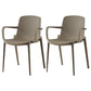 Modern Plastic Chair Parsons Chair in Matte Finish for Kitchen Dark Camel 2 Piece Set Clearhalo 'Dining Chairs' 'Dining Tables & Seating' 'dining_chair' 'furn' 'furn_dining_chair' 'Furniture' 'Kitchen & Dining Furniture' 5435027