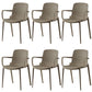 Modern Plastic Chair Parsons Chair in Matte Finish for Kitchen Dark Camel 6 Piece Set Clearhalo 'Dining Chairs' 'Dining Tables & Seating' 'dining_chair' 'furn' 'furn_dining_chair' 'Furniture' 'Kitchen & Dining Furniture' 5435029