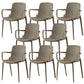 Modern Plastic Chair Parsons Chair in Matte Finish for Kitchen Dark Camel 8 Piece Set Clearhalo 'Dining Chairs' 'Dining Tables & Seating' 'dining_chair' 'furn' 'furn_dining_chair' 'Furniture' 'Kitchen & Dining Furniture' 5435030
