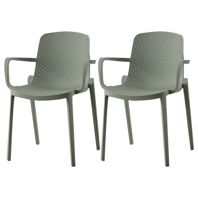 Modern Plastic Chair Parsons Chair in Matte Finish for Kitchen Turquoise 2 Piece Set Clearhalo 'Dining Chairs' 'Dining Tables & Seating' 'dining_chair' 'furn' 'furn_dining_chair' 'Furniture' 'Kitchen & Dining Furniture' 5435031