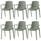 Modern Plastic Chair Parsons Chair in Matte Finish for Kitchen Turquoise 6 Piece Set Clearhalo 'Dining Chairs' 'Dining Tables & Seating' 'dining_chair' 'furn' 'furn_dining_chair' 'Furniture' 'Kitchen & Dining Furniture' 5435033