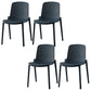 Modern Plastic Chair Parsons Chair in Matte Finish for Kitchen Gray Blue 4 Piece Set Clearhalo 'Dining Chairs' 'Dining Tables & Seating' 'dining_chair' 'furn' 'furn_dining_chair' 'Furniture' 'Kitchen & Dining Furniture' 5435036