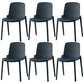 Modern Plastic Chair Parsons Chair in Matte Finish for Kitchen Gray Blue 6 Piece Set Clearhalo 'Dining Chairs' 'Dining Tables & Seating' 'dining_chair' 'furn' 'furn_dining_chair' 'Furniture' 'Kitchen & Dining Furniture' 5435037