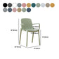 Modern Plastic Chair Parsons Chair in Matte Finish for Kitchen Clearhalo 'Dining Chairs' 'Dining Tables & Seating' 'dining_chair' 'furn' 'furn_dining_chair' 'Furniture' 'Kitchen & Dining Furniture' 5435039