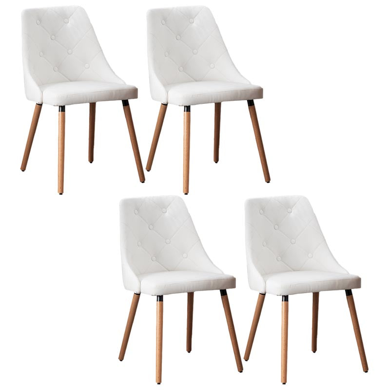 Moderne PU lederen eetkamerstoelen Parsons stoel in matte afwerking voor binnen