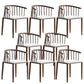 Windsor Back Metal Arm Chair Contemporary Kitchen Dining Chair