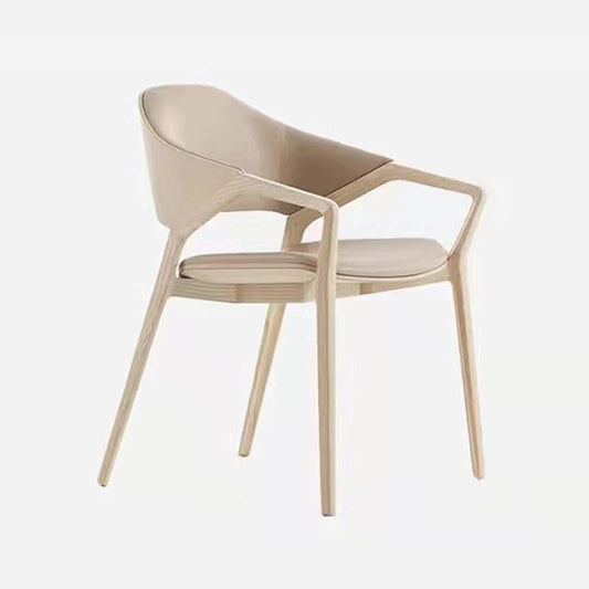 Chaise de bras à manger en bois contemporain ouvert meubles côté salle à manger en finition mate