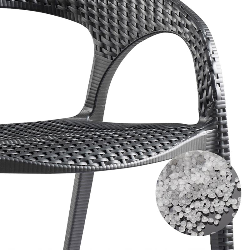 Moderne buitenetstoel open rug plastic eetgelegenheid fauteuil