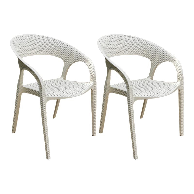 Moderne buitenetstoel open rug plastic eetgelegenheid fauteuil