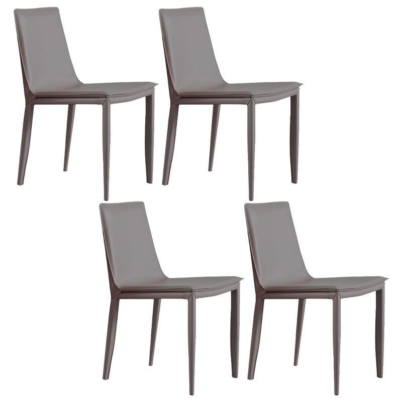 Leather Side Dining Chair Parsons Indoor Chair for Dining Room