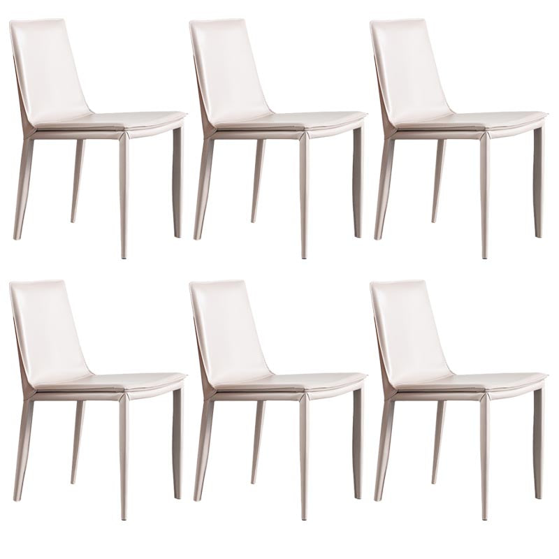 Leather Side Dining Chair Parsons Indoor Chair for Dining Room