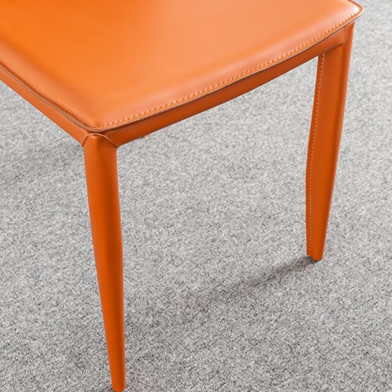 Leather Side Dining Chair Parsons Indoor Chair for Dining Room