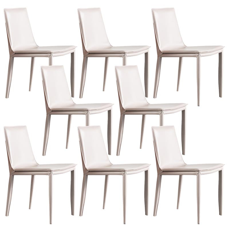 Leather Side Dining Chair Parsons Indoor Chair for Dining Room