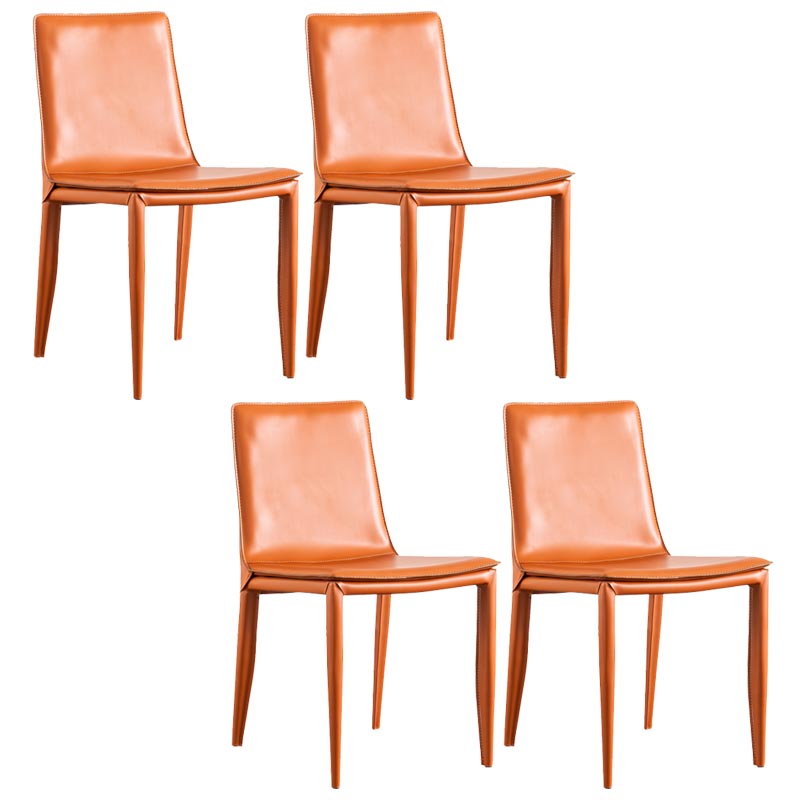 Leather Side Dining Chair Parsons Indoor Chair for Dining Room