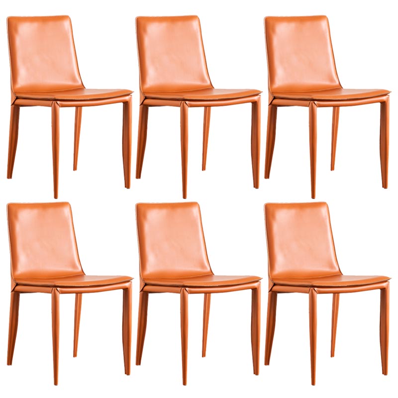 Leather Side Dining Chair Parsons Indoor Chair for Dining Room