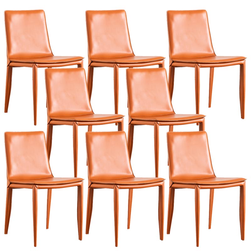 Leather Side Dining Chair Parsons Indoor Chair for Dining Room