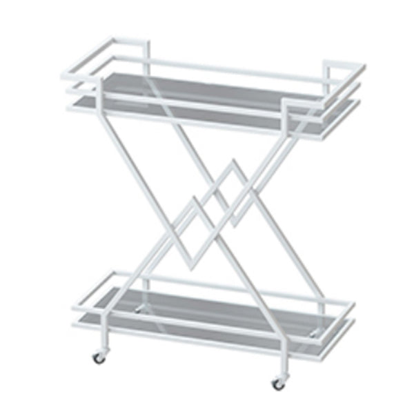 Tavolo da preparazione in stile in stile contemporaneo rotolante tavolo di preparazione in metallo per cucina