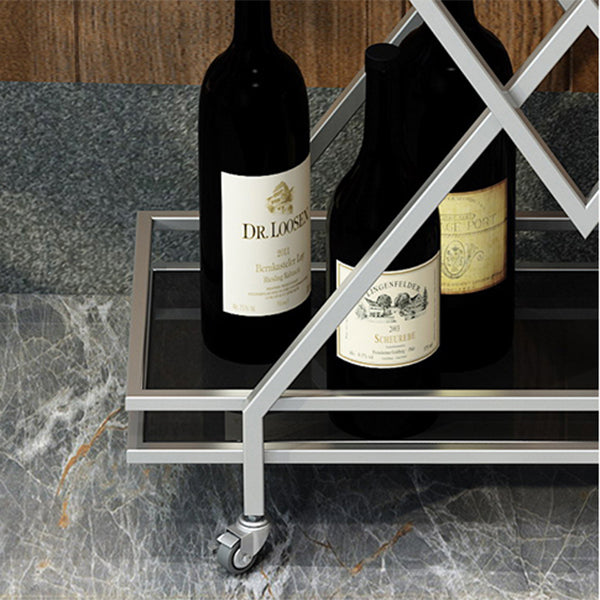 Tavolo da preparazione in stile in stile contemporaneo rotolante tavolo di preparazione in metallo per cucina