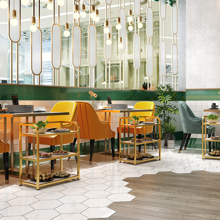 Modern 25.59"H Rolling Prep Table Metal Prep Table for Home Use