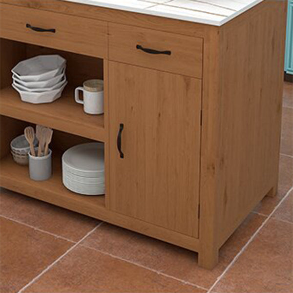 Tavolo da cucina moderna da cucina stazionaria tavolo da cucina rettangolare con cassetto