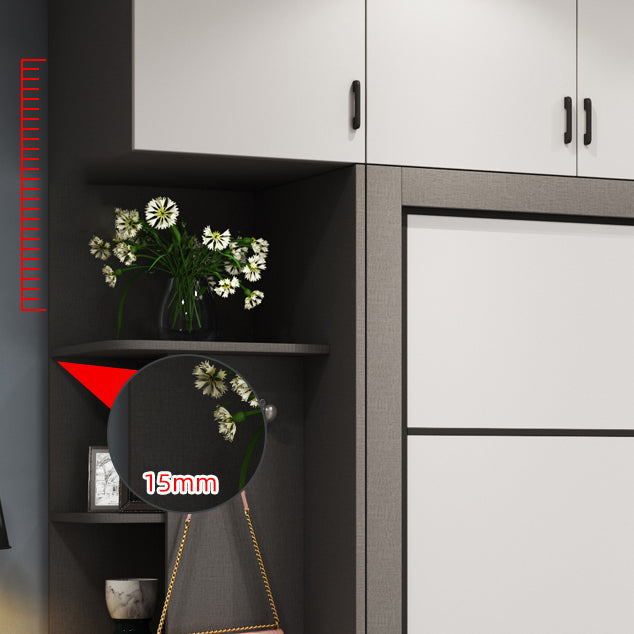 Contemporary Style Wooden Wardrobe White Colour Soft Close Door Wardrobe Closet Clearhalo 'Armoires & Wardrobes' 'armoires_wardrobes' 'Bedroom Furniture' 'furn' 'furn_armoires_wardrobes' 'Furniture' 5435354