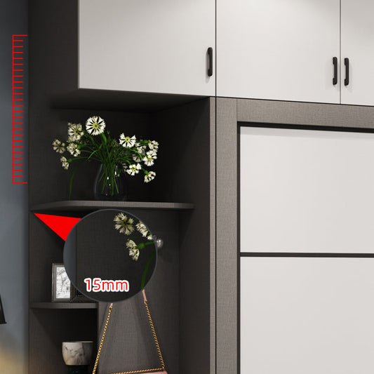 Contemporary Style Wooden Wardrobe White Colour Soft Close Door Wardrobe Closet Clearhalo 'Armoires & Wardrobes' 'armoires_wardrobes' 'Bedroom Furniture' 'furn' 'furn_armoires_wardrobes' 'Furniture' 5435354