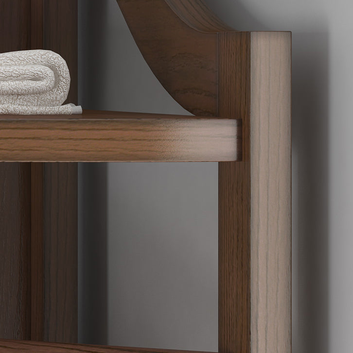 Modern Style Open Armoire Pine Wood Cabinet with Clothing Rod