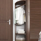Modern Style Open Armoire Pine Wood Cabinet with Clothing Rod