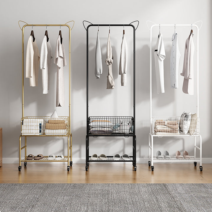 Kleiderschrank im zeitgenössischen Stil offener Kleiderschrank mit Rädern für Zuhause