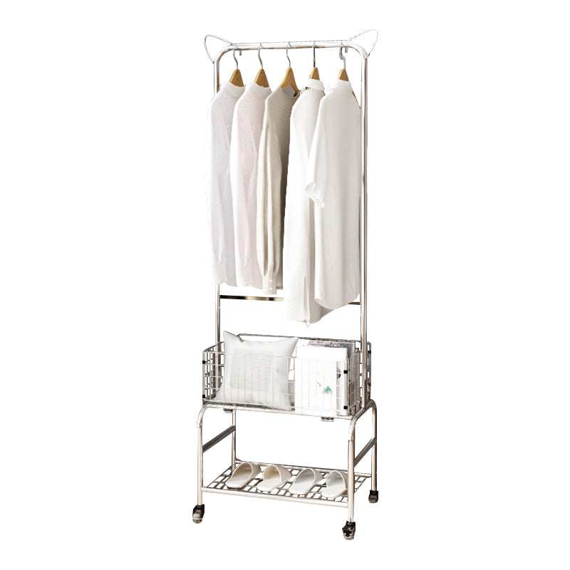 Kleiderschrank im zeitgenössischen Stil offener Kleiderschrank mit Rädern für Zuhause