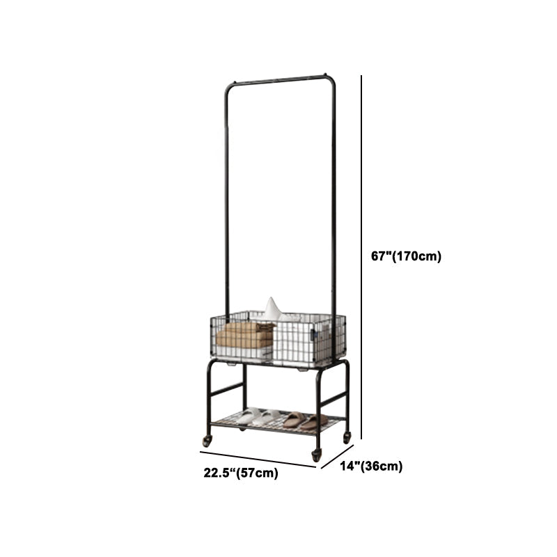 Kleiderschrank im zeitgenössischen Stil offener Kleiderschrank mit Rädern für Zuhause