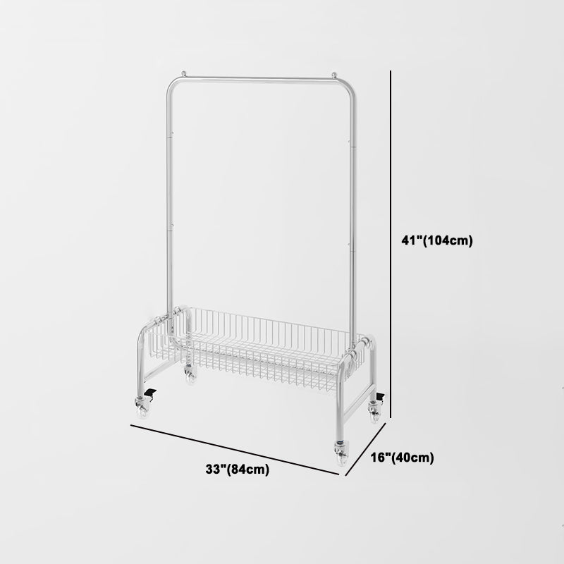 Kleiderschrank im zeitgenössischen Stil offener Kleiderschrank mit Rädern für Zuhause