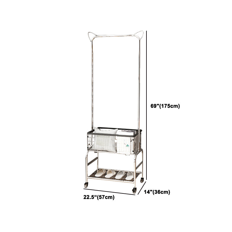 Kleiderschrank im zeitgenössischen Stil offener Kleiderschrank mit Rädern für Zuhause