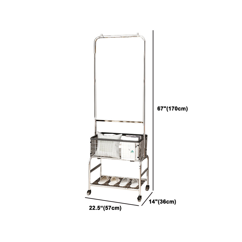 Kleiderschrank im zeitgenössischen Stil offener Kleiderschrank mit Rädern für Zuhause
