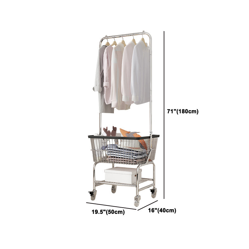 Kleiderschrank im zeitgenössischen Stil offener Kleiderschrank mit Rädern für Zuhause