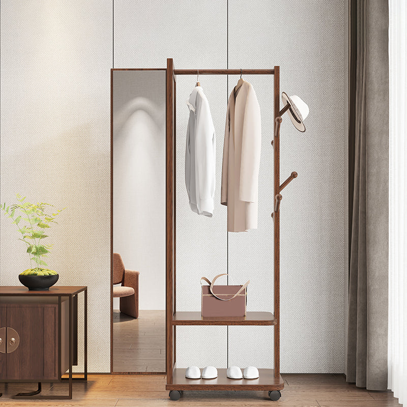 Armario contemporáneo de madera maciza 2 estantes armario de vestuario