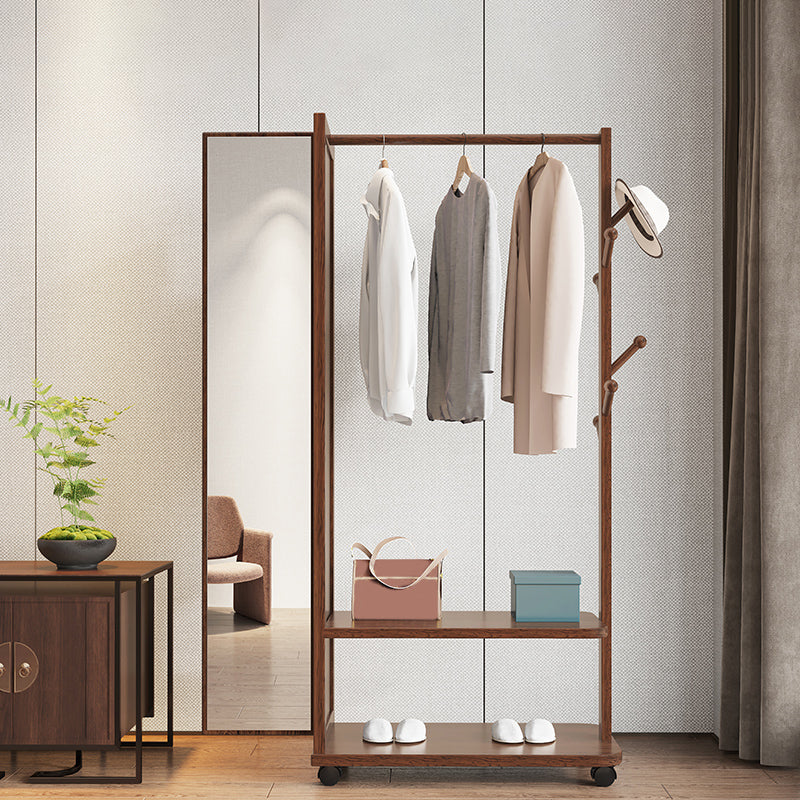 Armario contemporáneo de madera maciza 2 estantes armario de vestuario