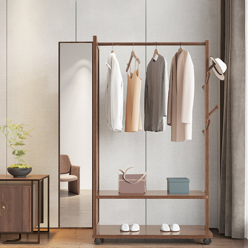 Armario contemporáneo de madera maciza 2 estantes armario de vestuario