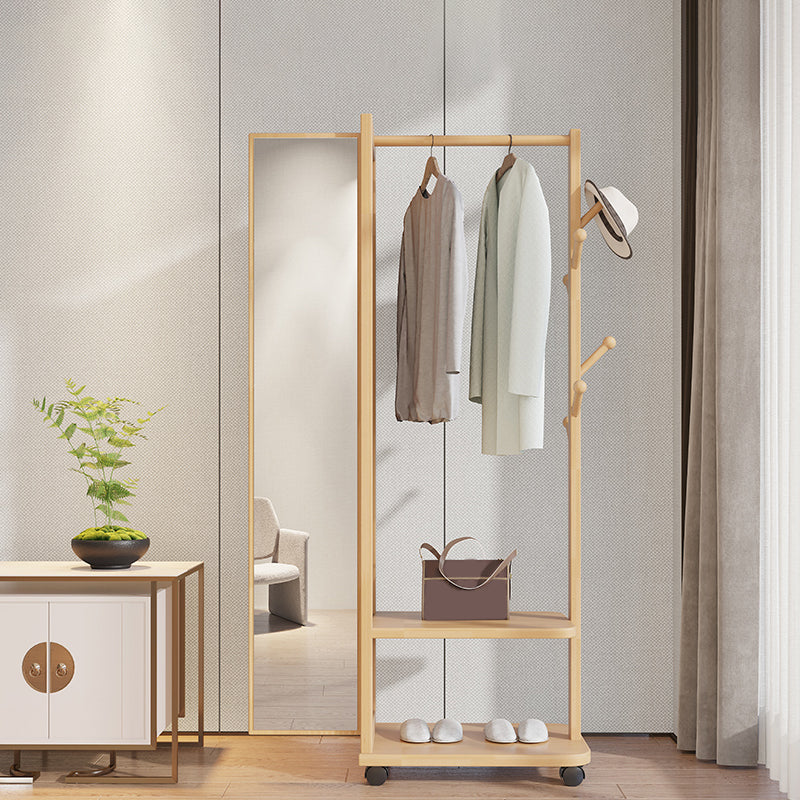 Armario contemporáneo de madera maciza 2 estantes armario de vestuario