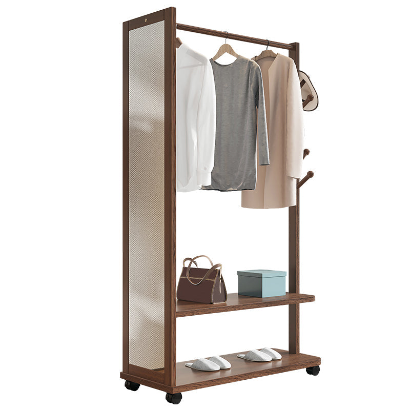 Armario contemporáneo de madera maciza 2 estantes armario de vestuario