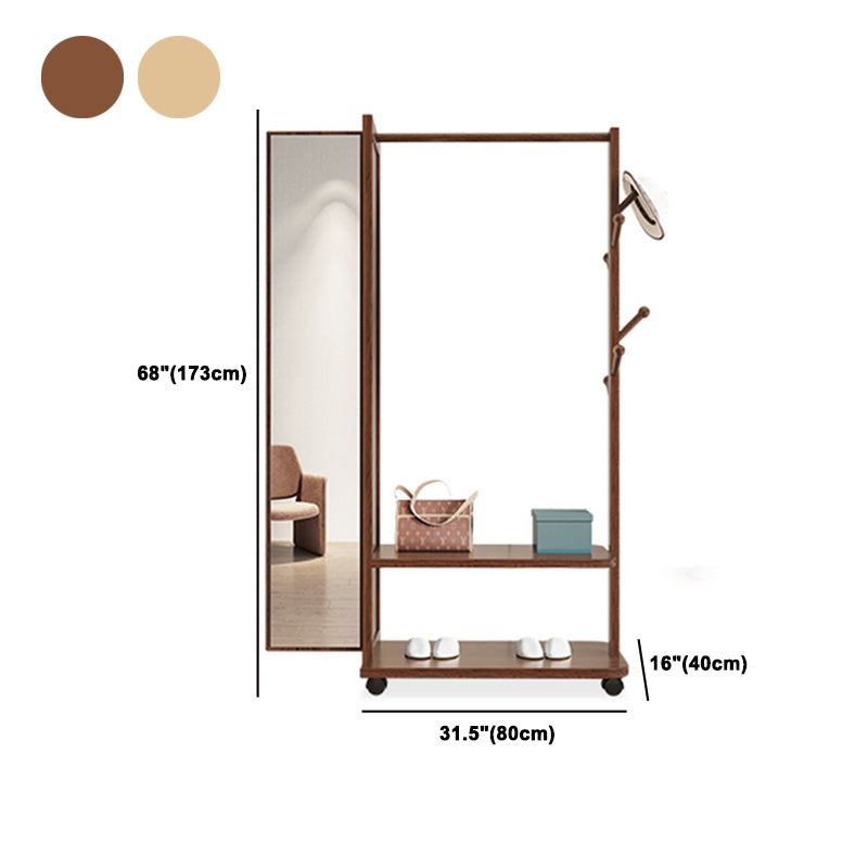 Armario contemporáneo de madera maciza 2 estantes armario de vestuario